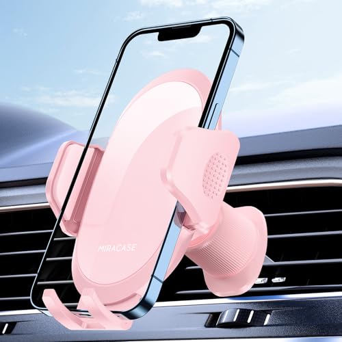Miracase Car Phone Holder Mount Metal Hook Clip Air Vent Universal Cradle Dark Black