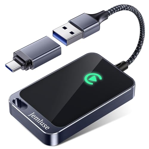 Jemluse CTT168-1 Wireless CarPlay Adapter USB-C Gray