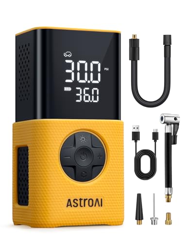 AstroAI L7 Cordless Tire Inflator 150 PSI Portable Air Compressor Orange
