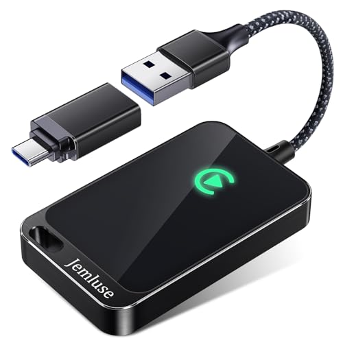 Jemluse CTT168-1 Wireless CarPlay Adapter USB-C Gray