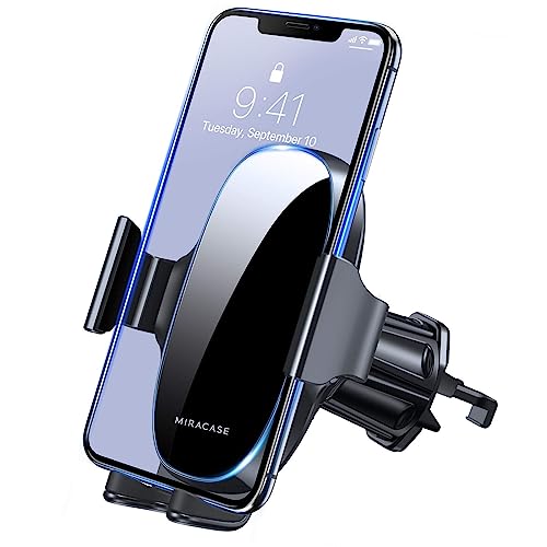 Miracase Car Phone Holder Mount Metal Hook Clip Air Vent Universal Cradle Dark Black