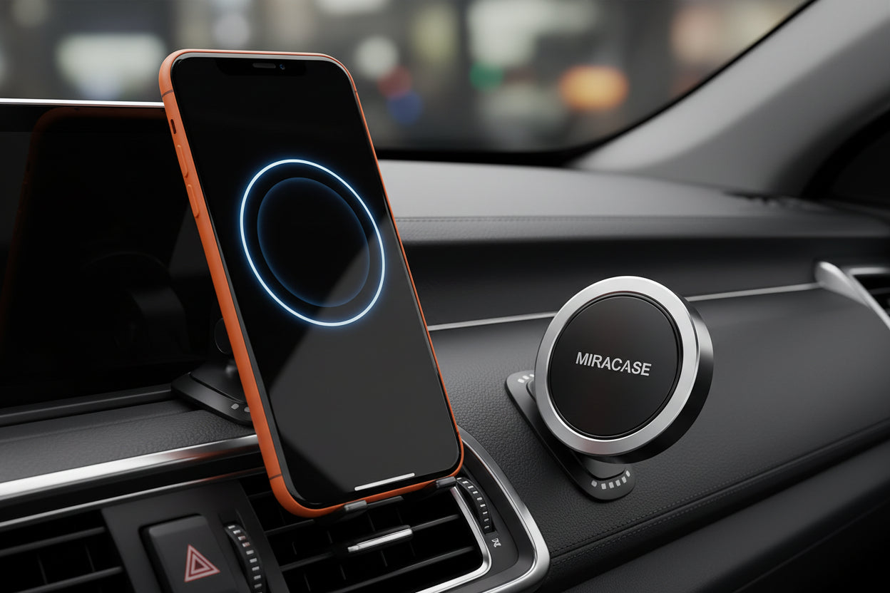 Miracase Car Phone Holder Mount Metal Hook Clip Air Vent Universal Cradle Dark Black