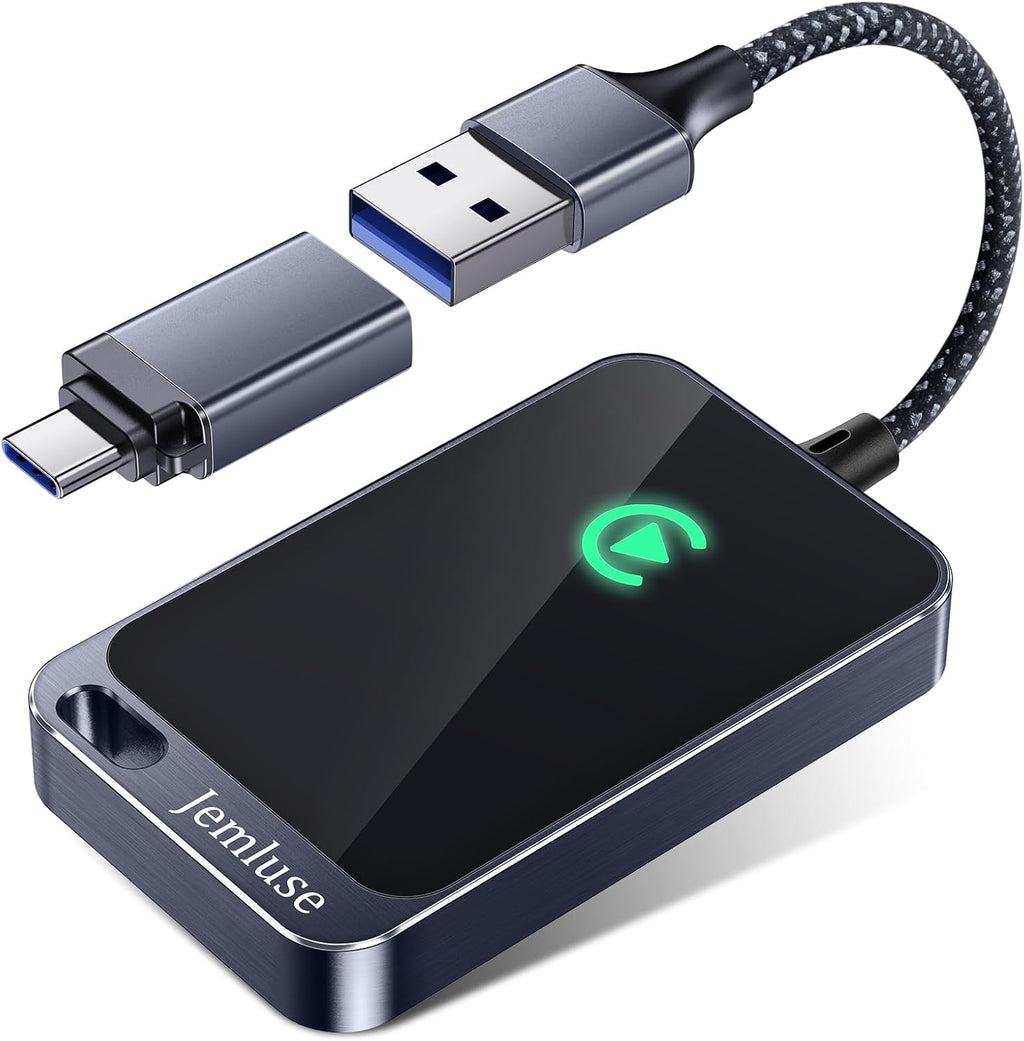 Jemluse CTT168-1 Wireless CarPlay Adapter USB-C Gray