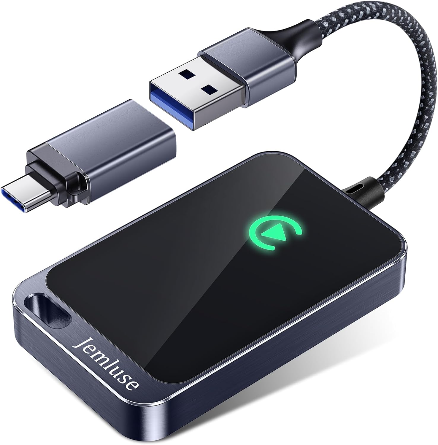 Jemluse CTT168-1 Wireless CarPlay Adapter USB-C Gray