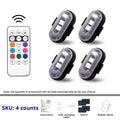 RGB LED Portable Party Light Wireless Remote Rechargeable Car Footwell Under Glow Kit