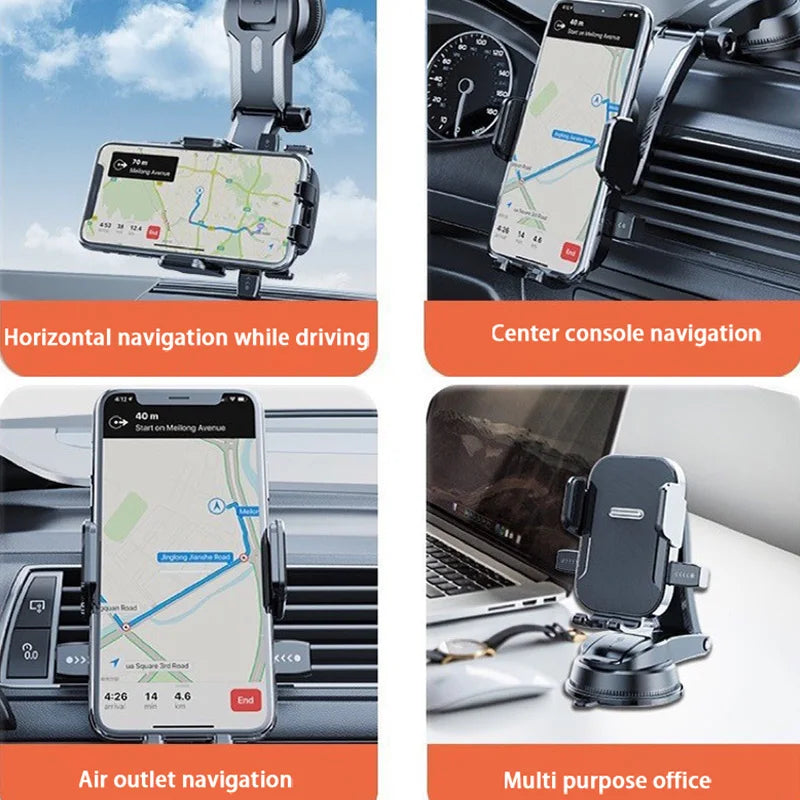 Universal Car Phone Holder Dashboard Windshield Desk Mount GPS Navigation Bracket