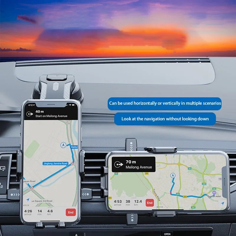Universal Car Phone Holder Dashboard Windshield Desk Mount GPS Navigation Bracket