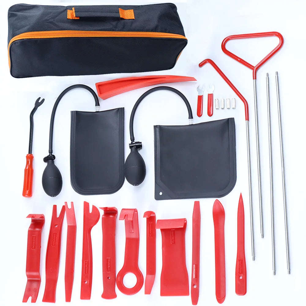 Car Door Window Unlock Tool Kit Air Wedge Bag Pump Auto Emergency Lockout Set