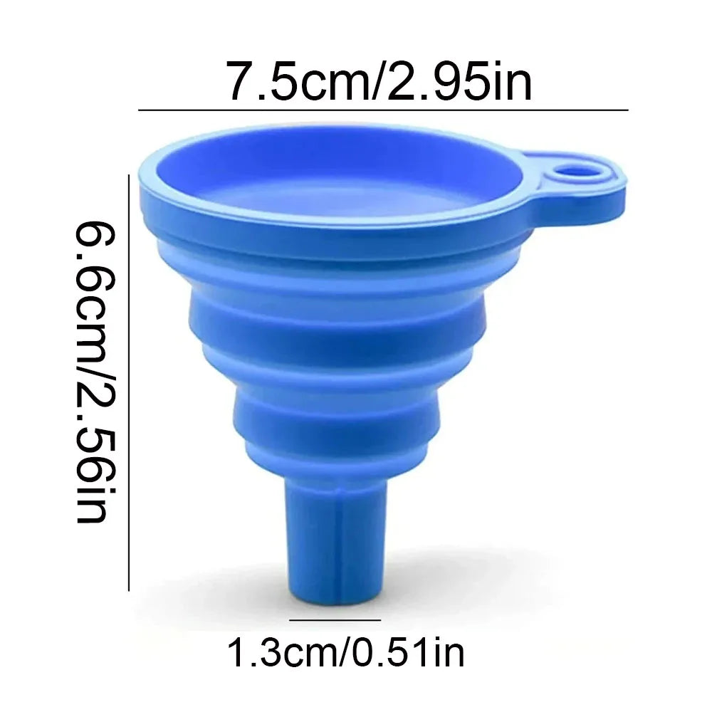 Collapsible Silicone Car Funnel Universal Engine Oil & Fluid Change