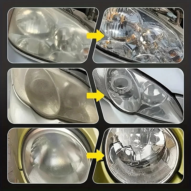 Car Headlight Restoration Polishing Kit Scratch Remover & Oxidation Cleaner Repair Paste