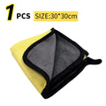 Microfiber Car Wash Towel 30x30/60cm Cleaning Drying Cloth Hemming Detailing