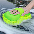 Microfiber Car Wash Sponge Cleaning Detailing Towel Gloves Styling Accessories Green