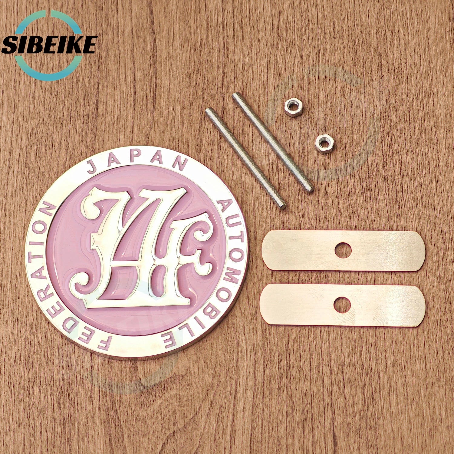 JAF Style Metal Front Grill Badge Emblem Universal Fit Chrome Surrounds