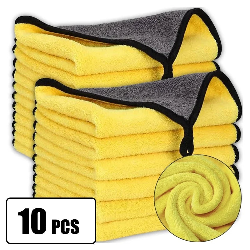Microfiber Car Wash Towel 30x30/60cm Cleaning Drying Cloth Hemming Detailing