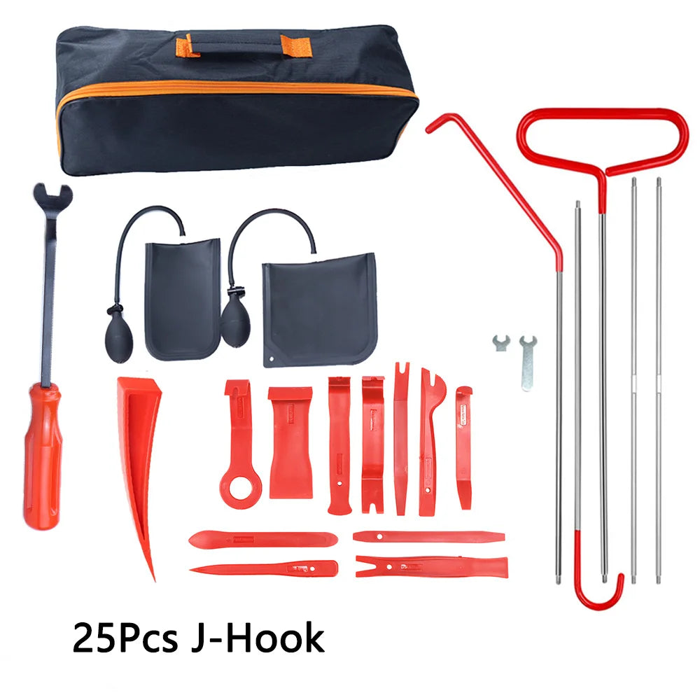 Car Door Window Unlock Tool Kit Air Wedge Bag Pump Auto Emergency Lockout Set