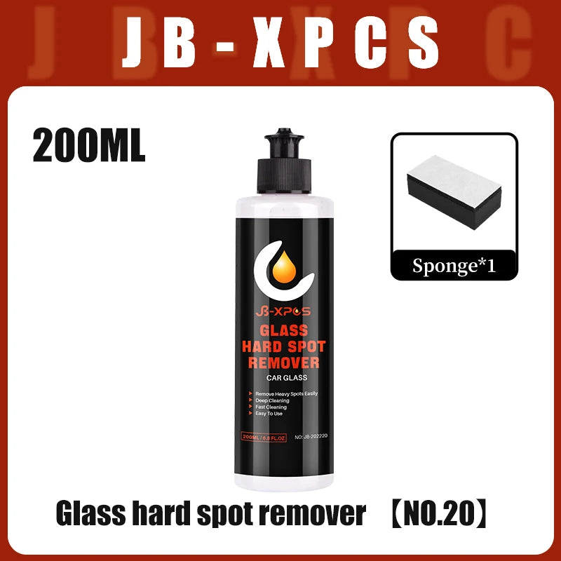 Glass Hard Spot Remover 200ml Water Spot & Stain Cleaner for Auto Windshield