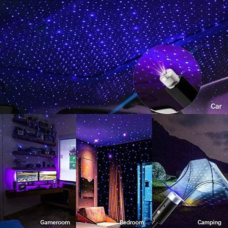 Starry Sky LED Night Light USB Adjustable Car Interior Decoration Light