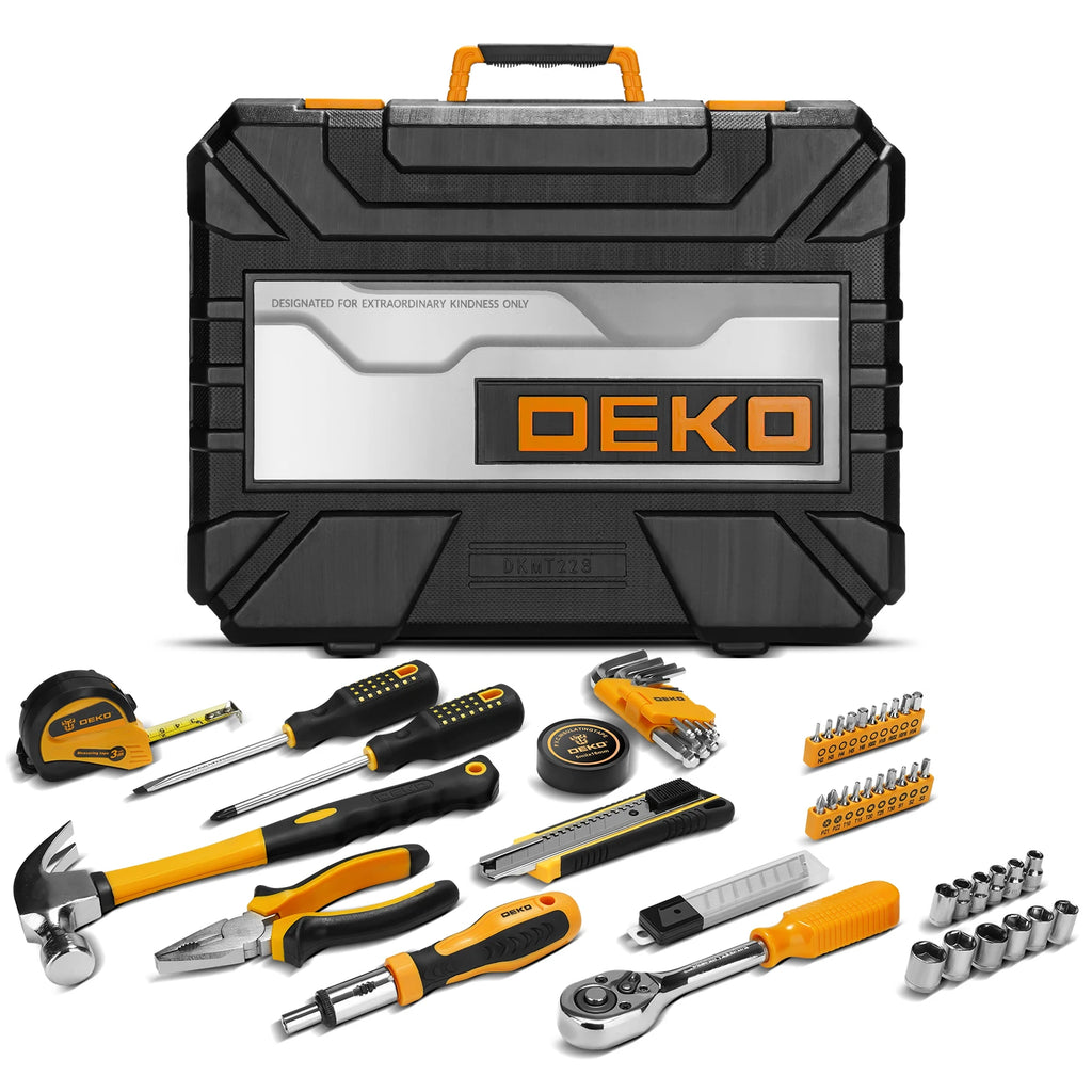 228-Piece Socket Wrench Auto Repair Tool Combination Set with Plastic Toolbox Storage Case