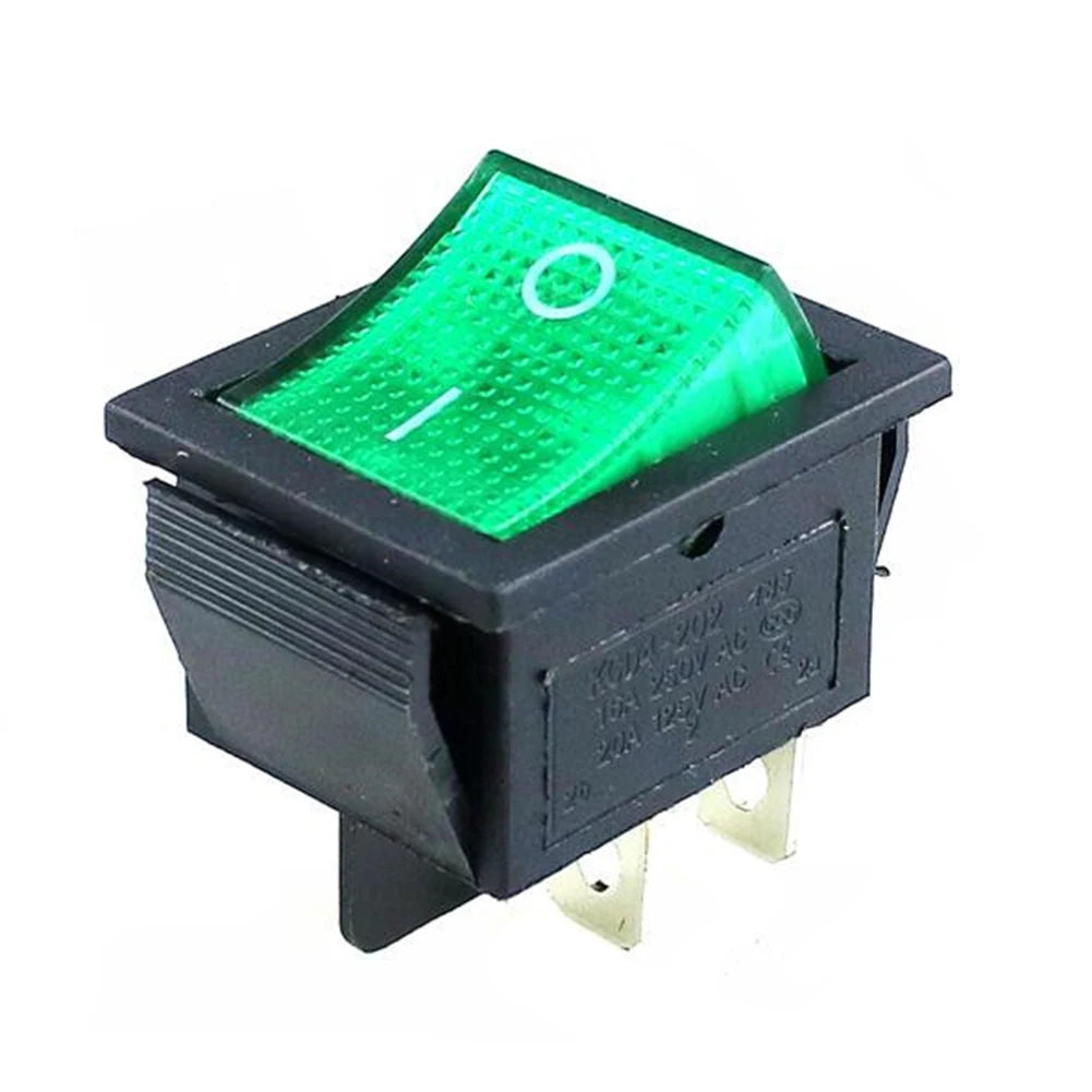 Round Rocker Switch ON/Off 20mm 2-Pin SPST 12V 24V for Car Boat RV 5-Pack