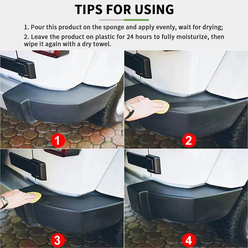 Car Plastic Restorer Coating Agent for Exterior Rubber Trim Repair