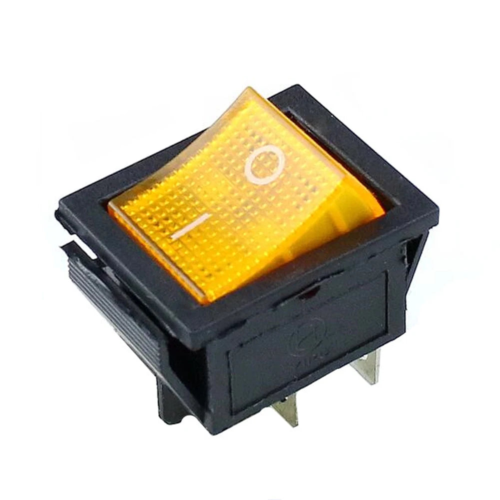 Round Rocker Switch ON/Off 20mm 2-Pin SPST 12V 24V for Car Boat RV 5-Pack