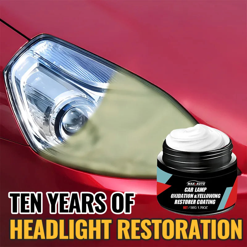 Car Headlight Restoration Polishing Kit Scratch Remover & Oxidation Cleaner Repair Paste