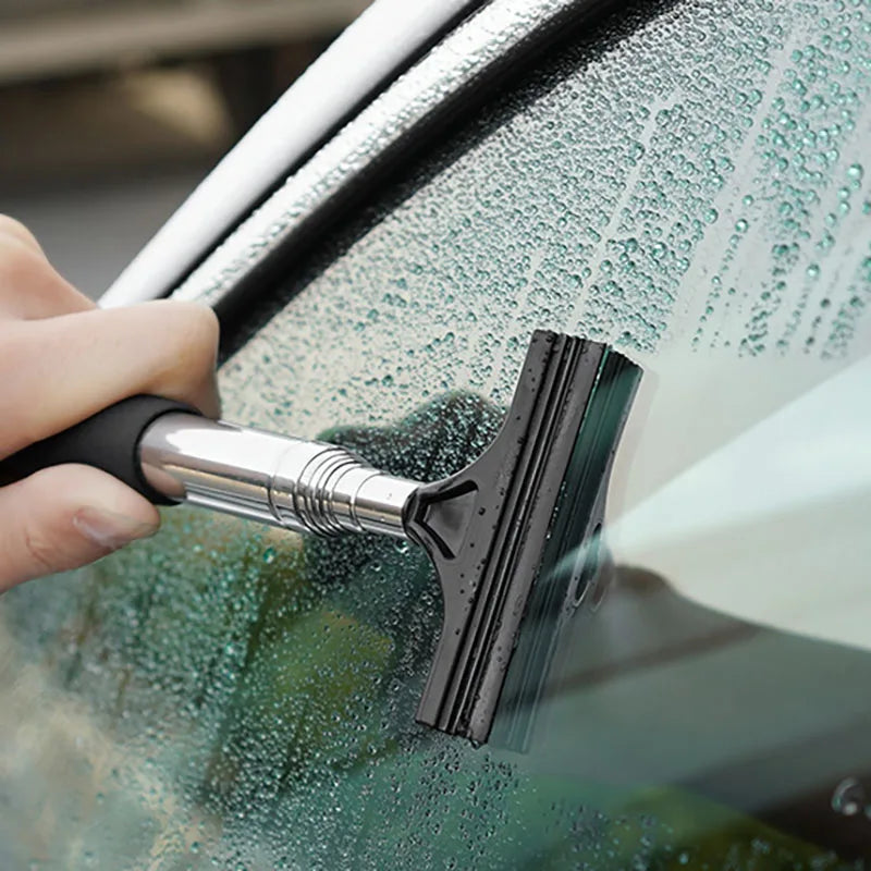 Telescopic Car Rearview Mirror Wiper Cleaning Tool with Rubber Blade