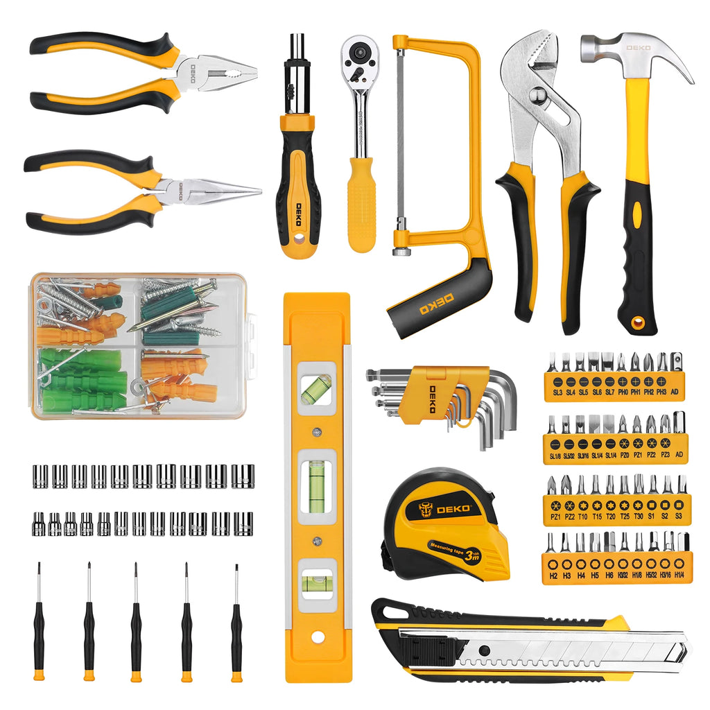 228-Piece Socket Wrench Auto Repair Tool Combination Set with Plastic Toolbox Storage Case