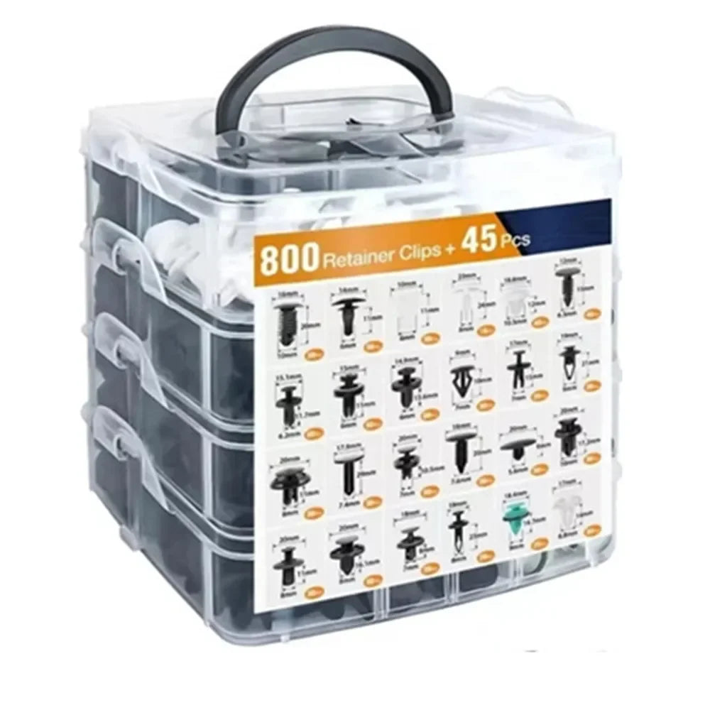 Car Fastener Clip Kit 800 Pcs Plastic Retainer Rivets with Removal Tool