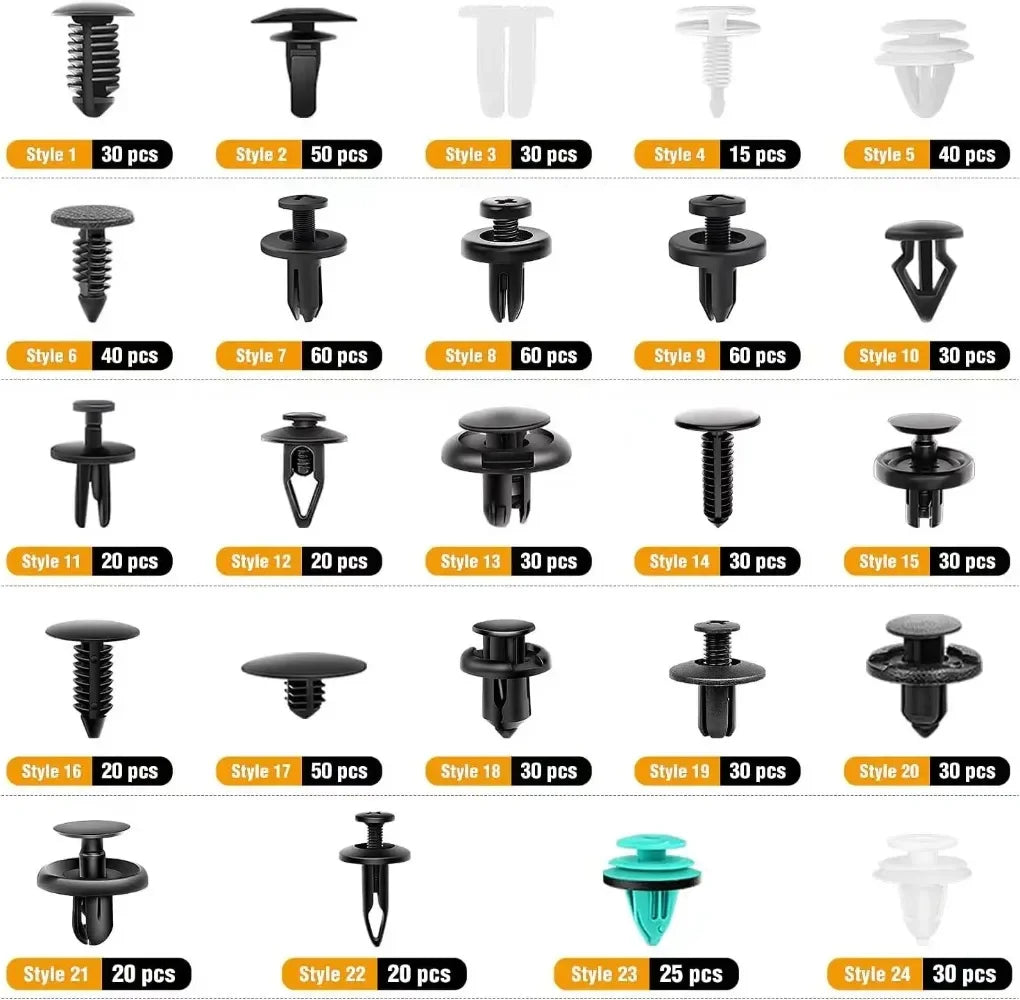 Car Fastener Clip Kit 800 Pcs Plastic Retainer Rivets with Removal Tool