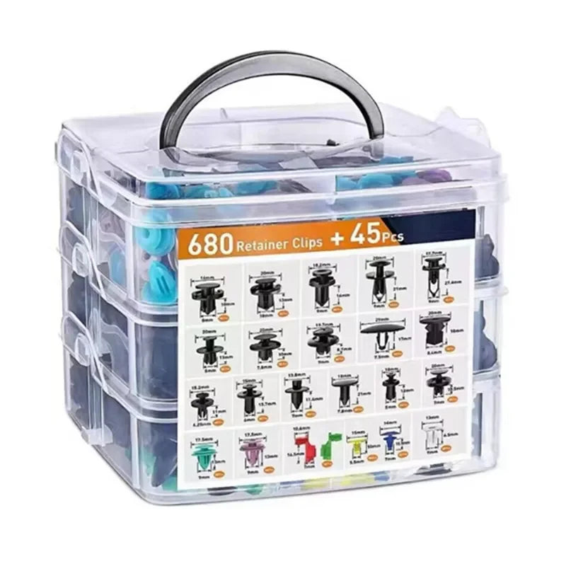 Car Fastener Clip Kit 800 Pcs Plastic Retainer Rivets with Removal Tool