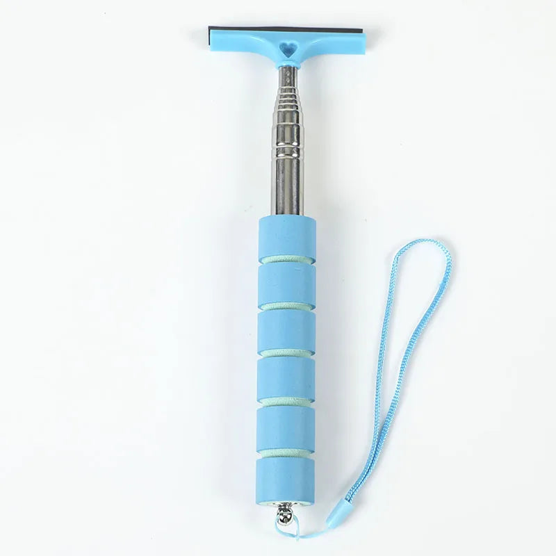 Telescopic Car Rearview Mirror Wiper Cleaning Tool with Rubber Blade