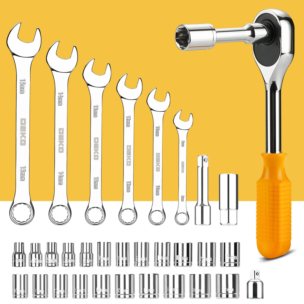 228-Piece Socket Wrench Auto Repair Tool Combination Set with Plastic Toolbox Storage Case