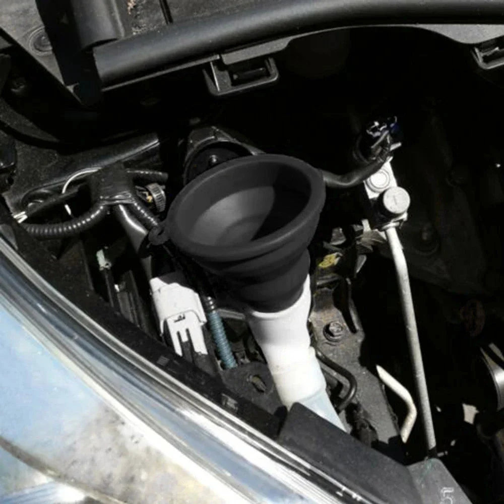 Collapsible Silicone Car Funnel Universal Engine Oil & Fluid Change