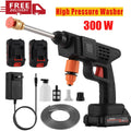 Cordless Pressure Washer 300W 26 Bar Battery Powered Portable Power Cleaner Black