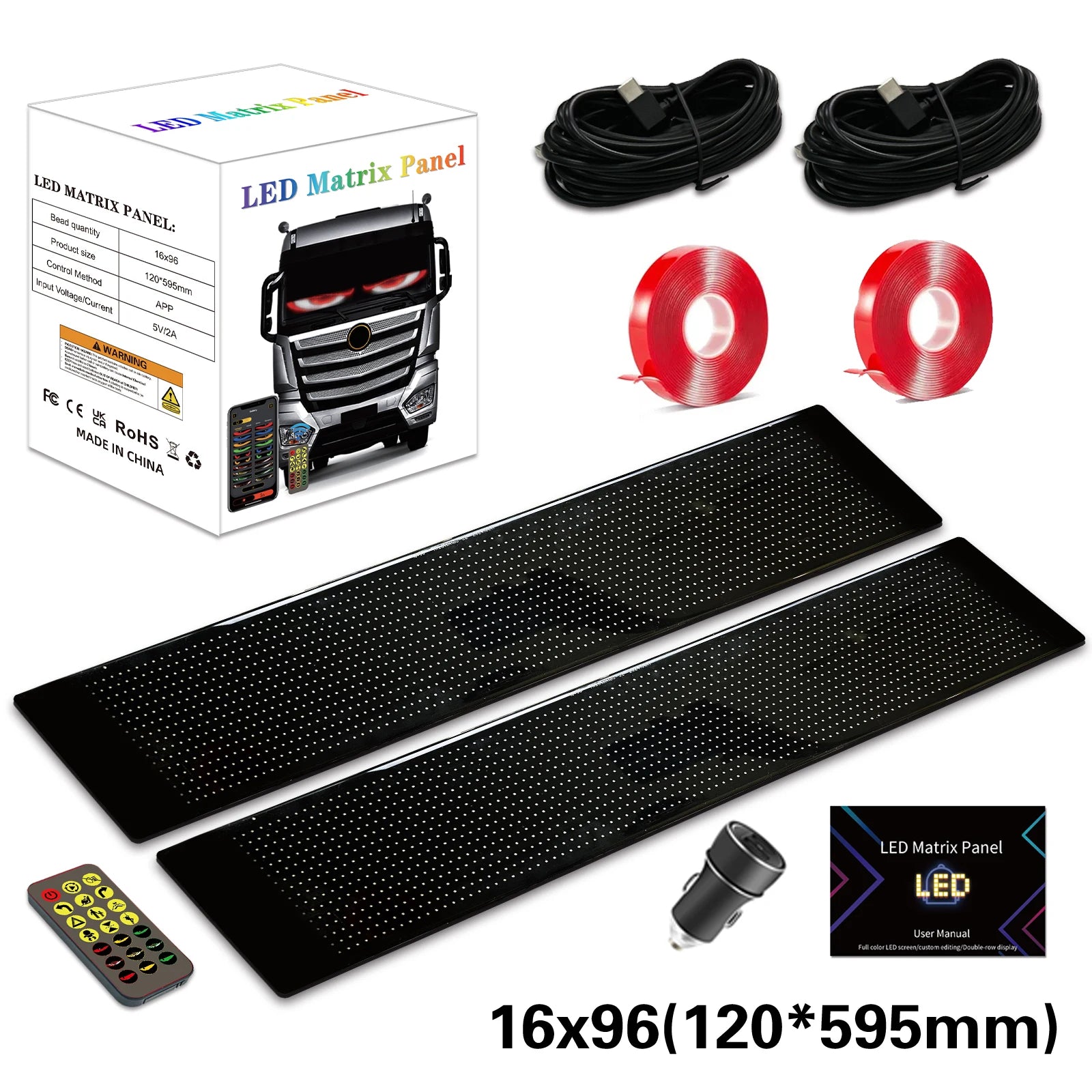 LED Sign Matrix Pixel Panel Scrolling Bright LED Eyes for Truck Signboard Flexible USB Car Sign Bluetooth App DIY Control