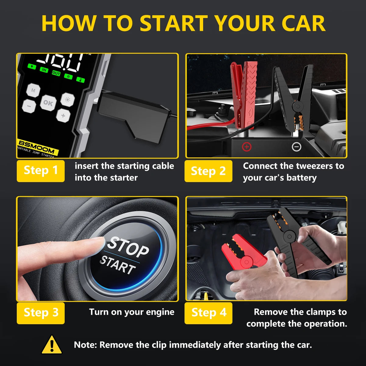 7000A Car Jump Starter with Air Compressor 12V Portable Battery Booster Power Bank