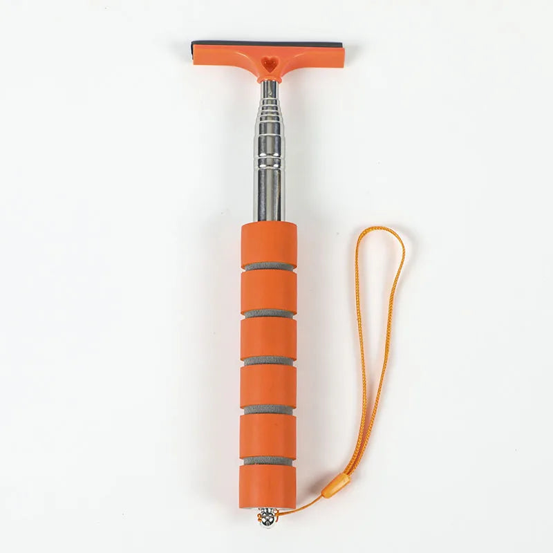 Telescopic Car Rearview Mirror Wiper Cleaning Tool with Rubber Blade