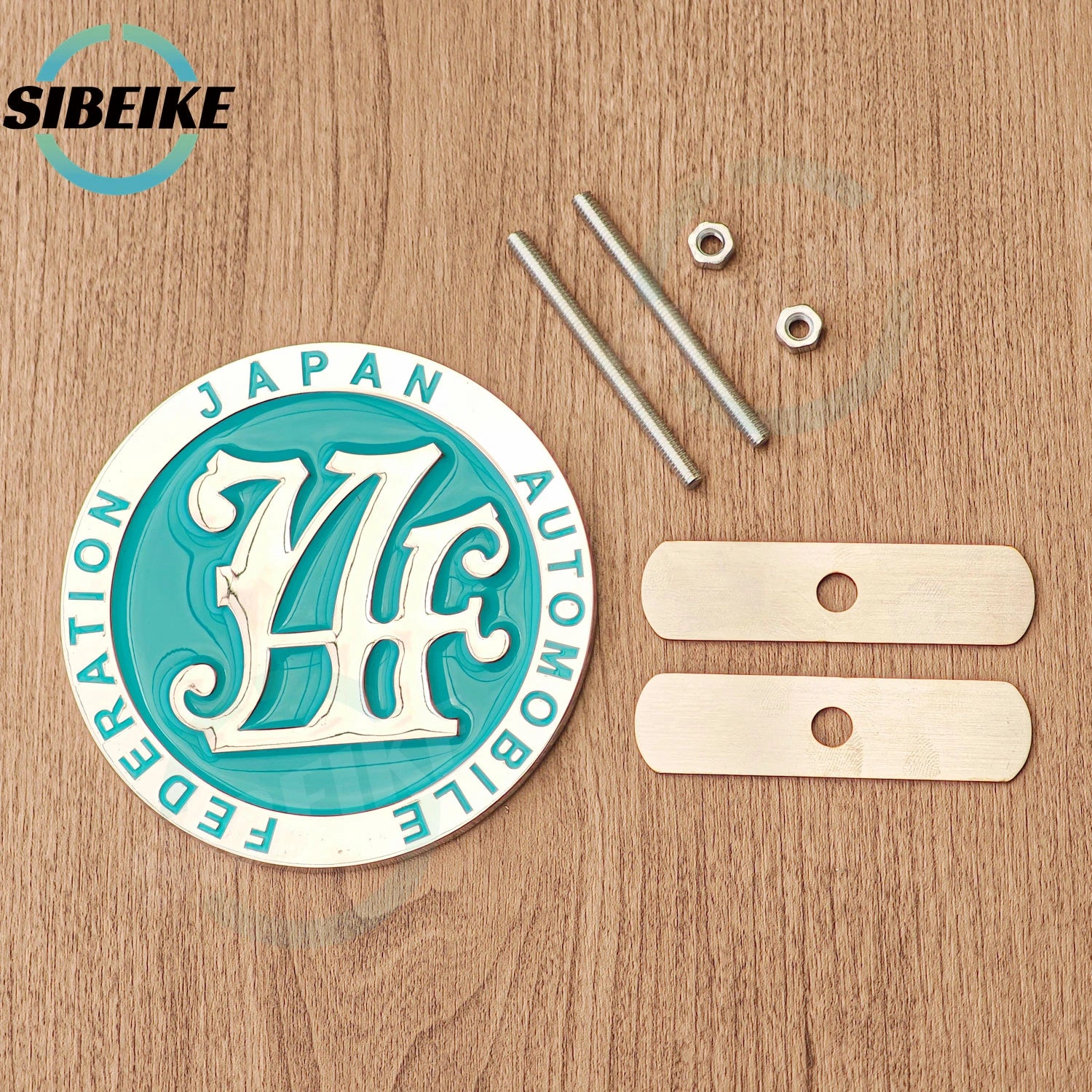 JAF Style Metal Front Grill Badge Emblem Universal Fit Chrome Surrounds