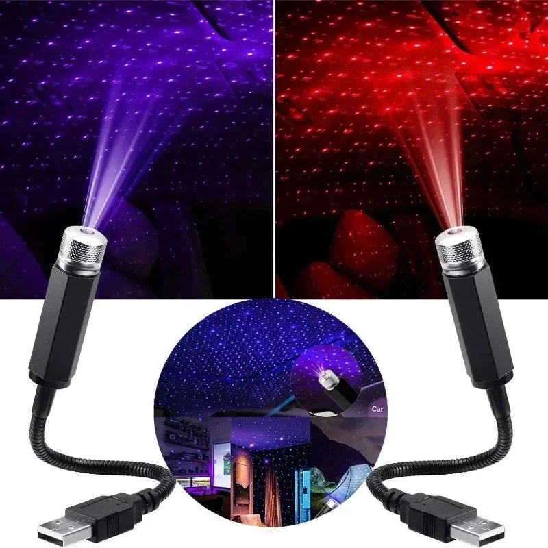 Starry Sky LED Night Light USB Adjustable Car Interior Decoration Light